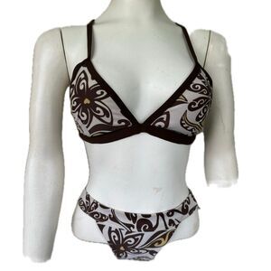 Honey Girl Waterwear Jules Reversible Triangle Sport Traci Brazilian Bikini S/XS